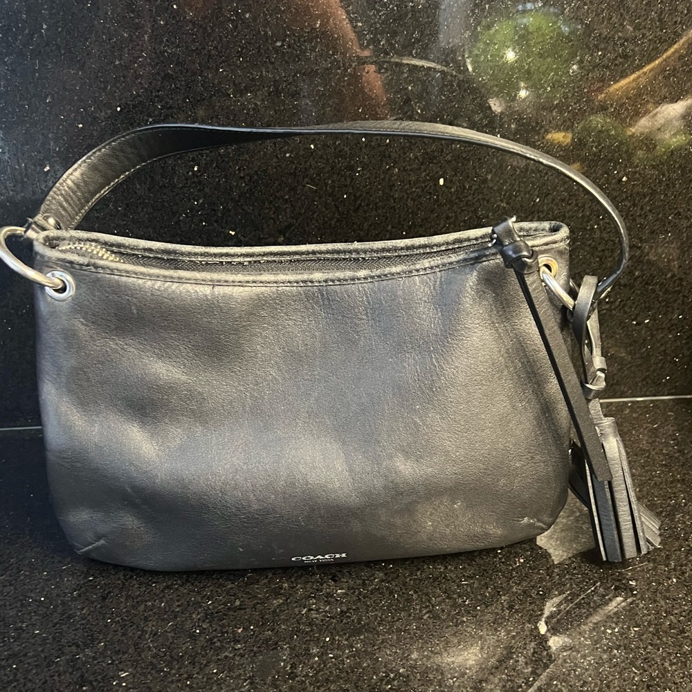 Coach purse handbag Cross-body Ladies Black leather No. G1393–26601